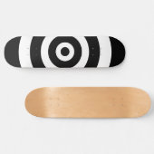 Abstrakte Kreise in Schwarzweiß-Skateboard Skateboard (Horizontal)