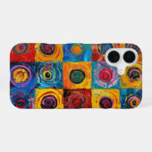 Abstrakte Kreise iPhone 16 Hülle (Rückseite (Horizontal))