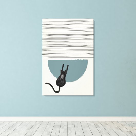 Abstrakte Kreise Kat 3 Canvas Print Leinwanddruck (Insitu (Holzboden))