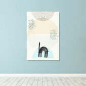 Abstrakte Kreise Kat 4 Canvas Print Leinwanddruck (Insitu (Holzboden))