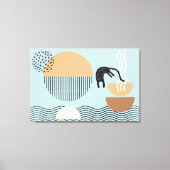 Abstrakte Kreise Katze 9 Canvas Print Leinwanddruck (Vorderseite)