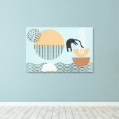 Abstrakte Kreise Katze 9 Canvas Print Leinwanddruck (Insitu (Holzboden))