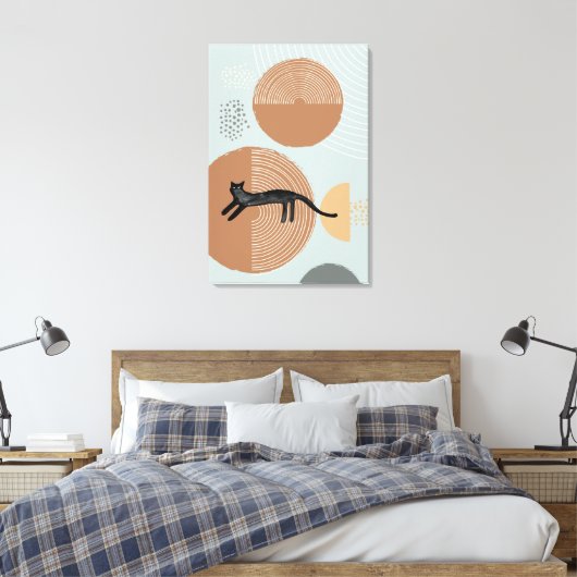 Abstrakte Kreise Katzensprung Vertikale Leinwand P (Insitu (Schlafzimmer))