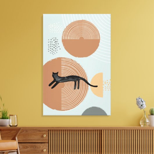 Abstrakte Kreise Katzensprung Vertikale Leinwand P (Insitu (Wohnzimmer))