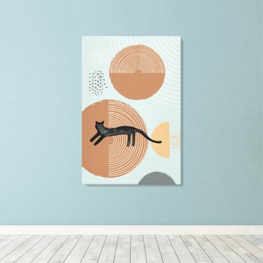 Abstrakte Kreise Katzensprung Vertikale Leinwand P (Insitu (Holzboden))