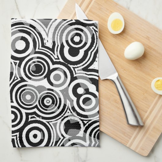 abstrakte Kreise Küchentuch (Viertel Falte)