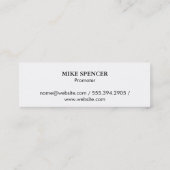 Abstrakte Kreise Mini Visitenkarte (Rückseite)