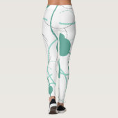 Abstrakte Kreise - Minze Leggings (Rückseite)