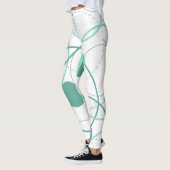 Abstrakte Kreise - Minze Leggings (Links)