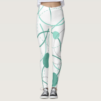 Abstrakte Kreise - Minze Leggings