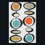 Abstrakte Kreise Mitte des Jahrhunderts Moderne fa Künstlicher Leinwanddruck<br><div class="desc">Diese fabelhafte moderne Leinwand aus der Mitte des Jahrhunderts besticht durch zwei Set abstrakter Hängekreise in den Farben Türkisblau,  zwei Farbtönen Orange,  Creme,  Avocadogrün,  Gold und Schwarz. Dies wird eine farbenfrohe Ergänzung zu Ihrer Wohngestaltung!</div>