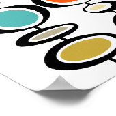 Abstrakte Kreise Mitte des Jahrhunderts Moderne fa Poster (Ecke)