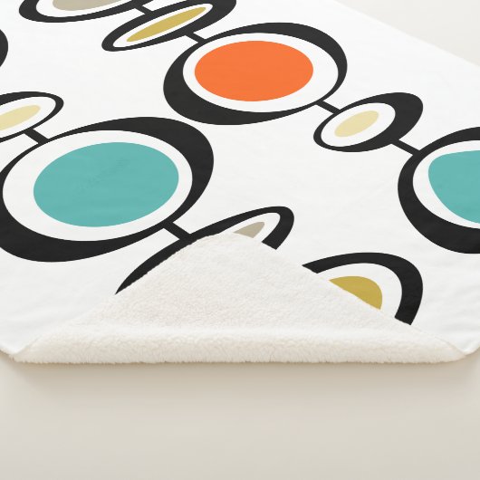 Abstrakte Kreise Mitte des Jahrhunderts Moderner R Sherpadecke (3/4)