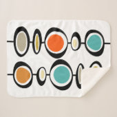 Abstrakte Kreise Mitte des Jahrhunderts Moderner R Sherpadecke (Vorderseite (Horizontal))