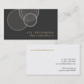 Abstrakte Kreise Moderne ProfilVisitenkarte Visitenkarte (Vorne/Hinten)