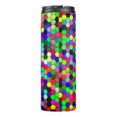 Abstrakte Kreise Monogram Thermal Tumbler Thermosbecher (Rückseite)