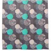 Abstrakte Kreise Muster Duschvorhang (Vorderseite)