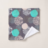 Abstrakte Kreise Muster Handtuch-Set Badhandtuch Set (Waschlappen)