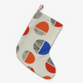 Abstrakte Kreise nahtlos Muster, Hintergrund mit  Kleiner Weihnachtsstrumpf (Vorderansicht (hängend))