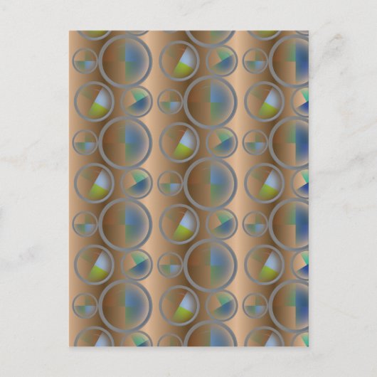Abstrakte Kreise Postkarte (Vorderseite)