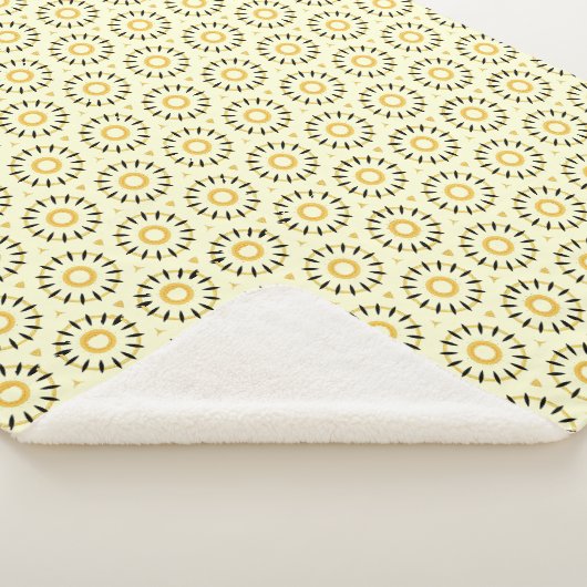 Abstrakte Kreise Sherpa Throw Blanket Champagner Sherpadecke (3/4)