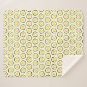 Abstrakte Kreise Sherpa Throw Blanket Champagner Sherpadecke (Vorderseite (Horizontal))