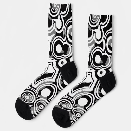 abstrakte Kreise Socken (Linkes Detail)