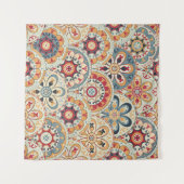 Abstrakte Kreise: Trendiges farbiges Hintergrundbi Wandteppich (Vorderseite (Horizontal))