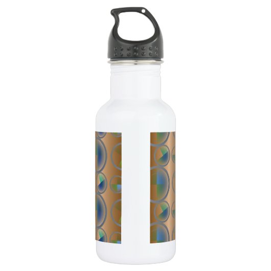 Abstrakte Kreise Trinkflasche (Rückseite)