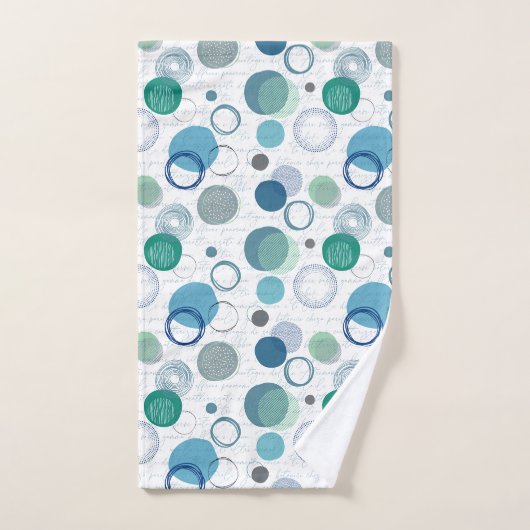 abstrakte Kreise und Kleckse im einfachen Design Badhandtuch Set (Handtuch)