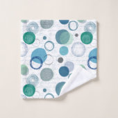 abstrakte Kreise und Kleckse im einfachen Design Badhandtuch Set (Waschlappen)
