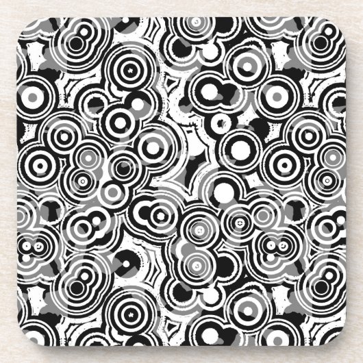 abstrakte Kreise Untersetzer Set (Vorderseite)