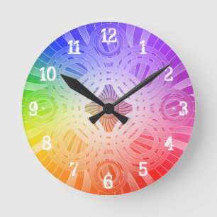 Abstrakte Kreise: Wanduhr