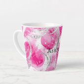 Abstrakte Kreisel in rosa Silberglanz Milchtasse (Linke Ecke)