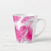 Abstrakte Kreisel in rosa Silberglanz Milchtasse (Rechts)