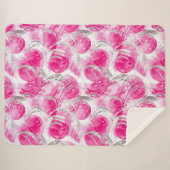 Abstrakte Kreisel in rosa Silberglanz Sherpadecke (Vorderseite (Horizontal))