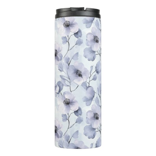 Abstrakte Kreisel in rosa Silberglanz Thermosbecher (Rückseite)