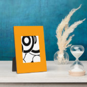 Abstrakte Kreiselkunst Plaque (Orange) Fotoplatte (Seite)