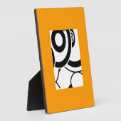 Abstrakte Kreiselkunst Plaque (Orange) Fotoplatte (Seite)