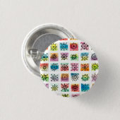Abstrakte Kreisformen Designs Illustration Button (Vorne & Hinten)