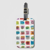 Abstrakte Kreisformen Designs Illustration Gepäckanhänger (Vorderseite Vertikal)