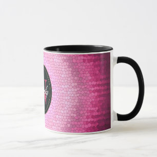 Abstrakte Kreisverglasung rosa Textur. Tasse