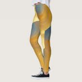abstrakte Kreuzbarren Zick-Zack-Linien Kunst Leggings (Links)