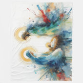 Abstrakte Krippenlandschaft Fleecedecke (Vorderseite)