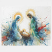 Abstrakte Krippenlandschaft Fleecedecke (Vorderseite (Horizontal))