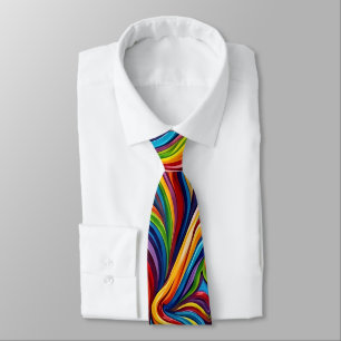 Abstrakte Kristall-Regenbogen-Schmelz-Halskrawatte Krawatte