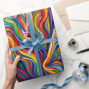Abstrakte Kristall-Regenbogen-Schmelz-Verpackungsp Geschenkpapier
