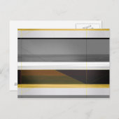 Abstrakte Krone und Gelb Postkarte (Vorne/Hinten)