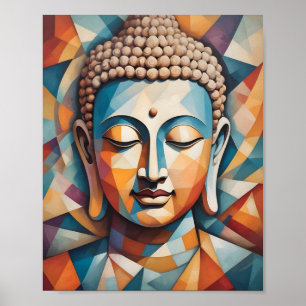 Abstrakte kubanische Kunst Gautama Buddha Poster