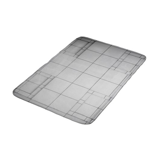 Abstrakte Kuben Badematte (Schrägansicht)